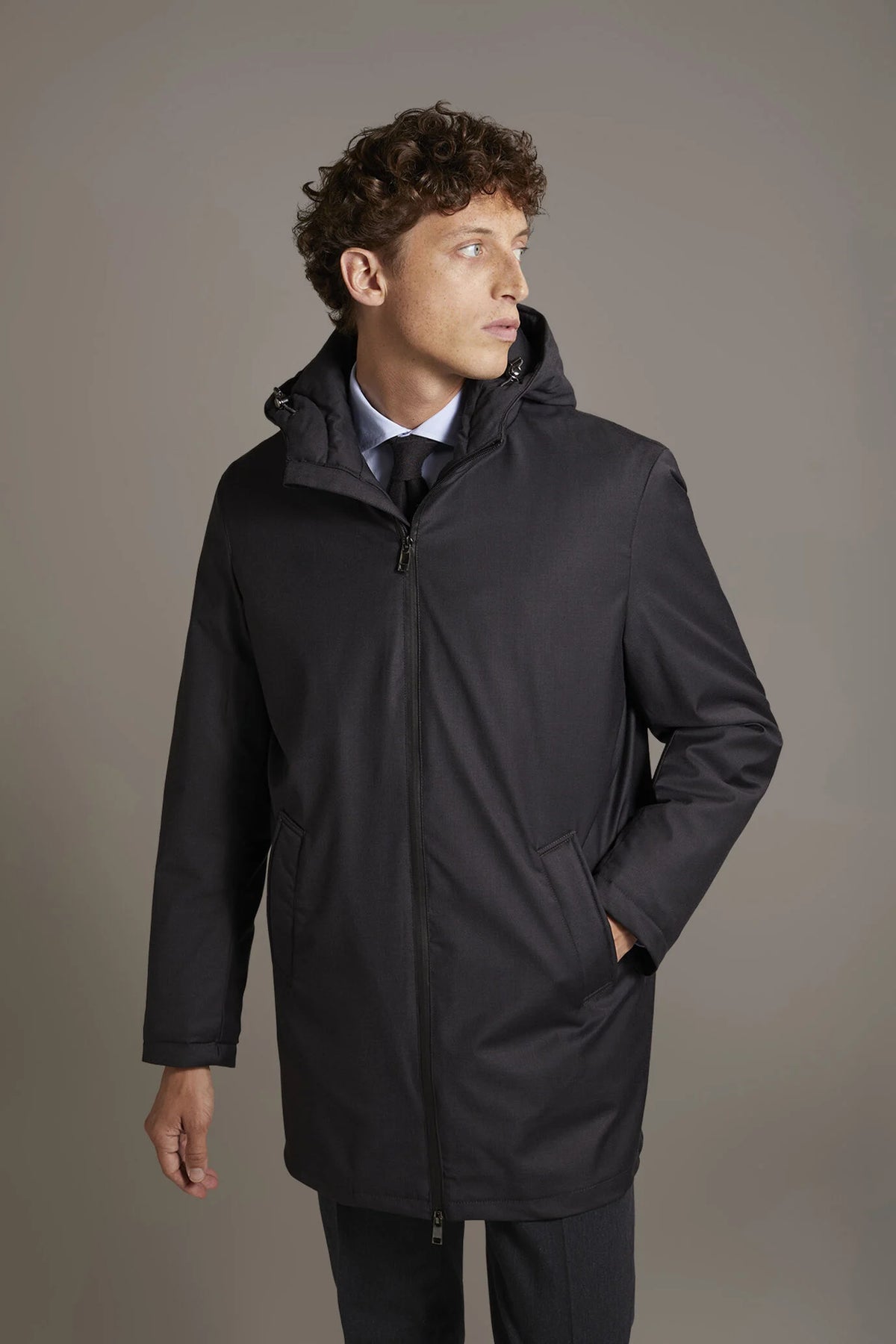 Coated parka