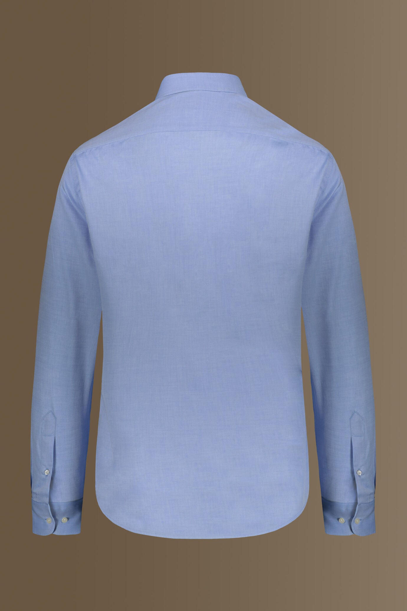 Classic shirt french collar herringbone fabric