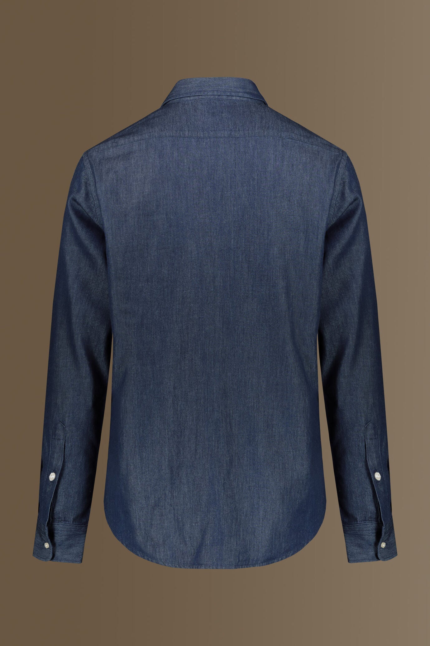 Casual shirt french collar jeans fabric