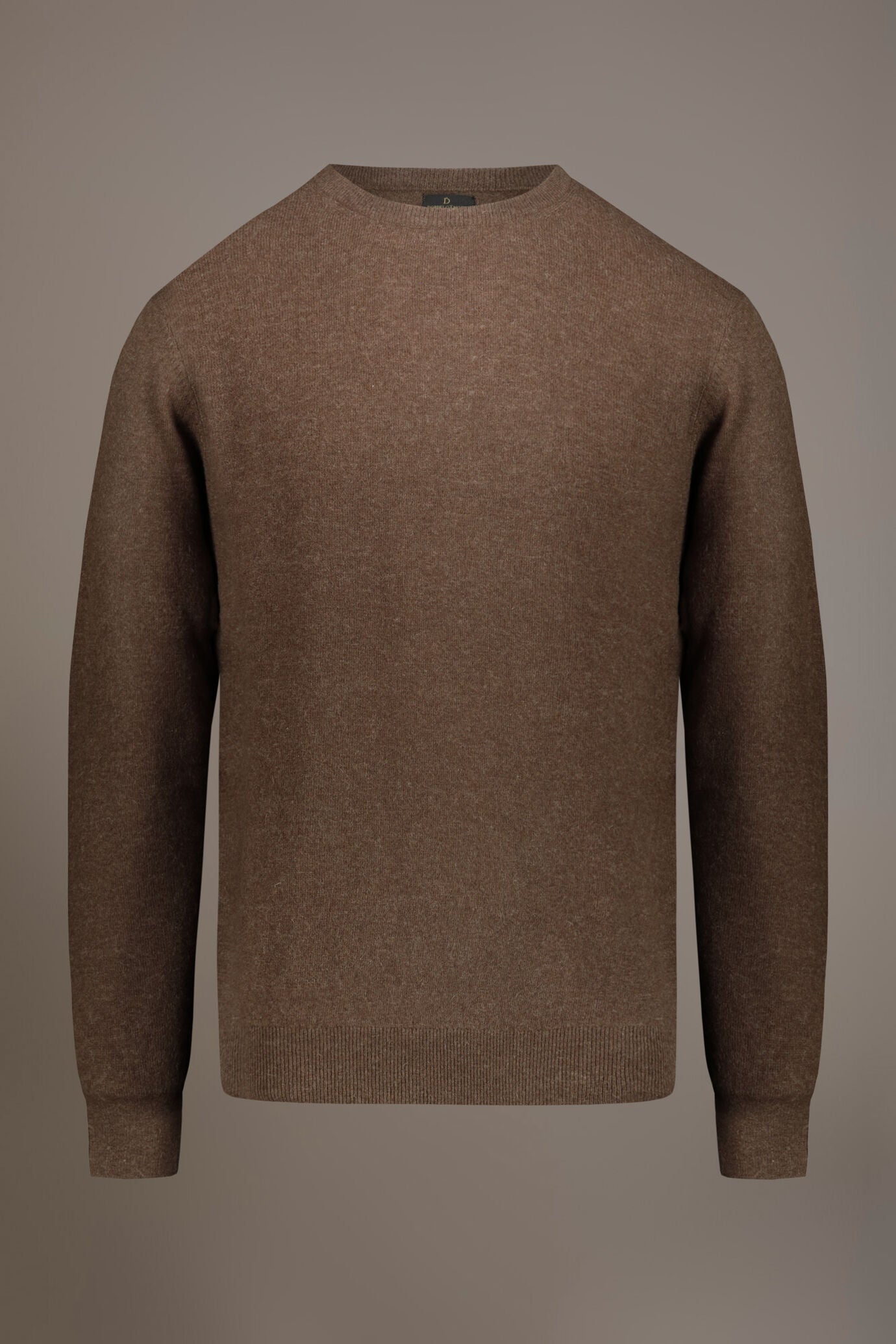 Round neck lambswool blend sweater