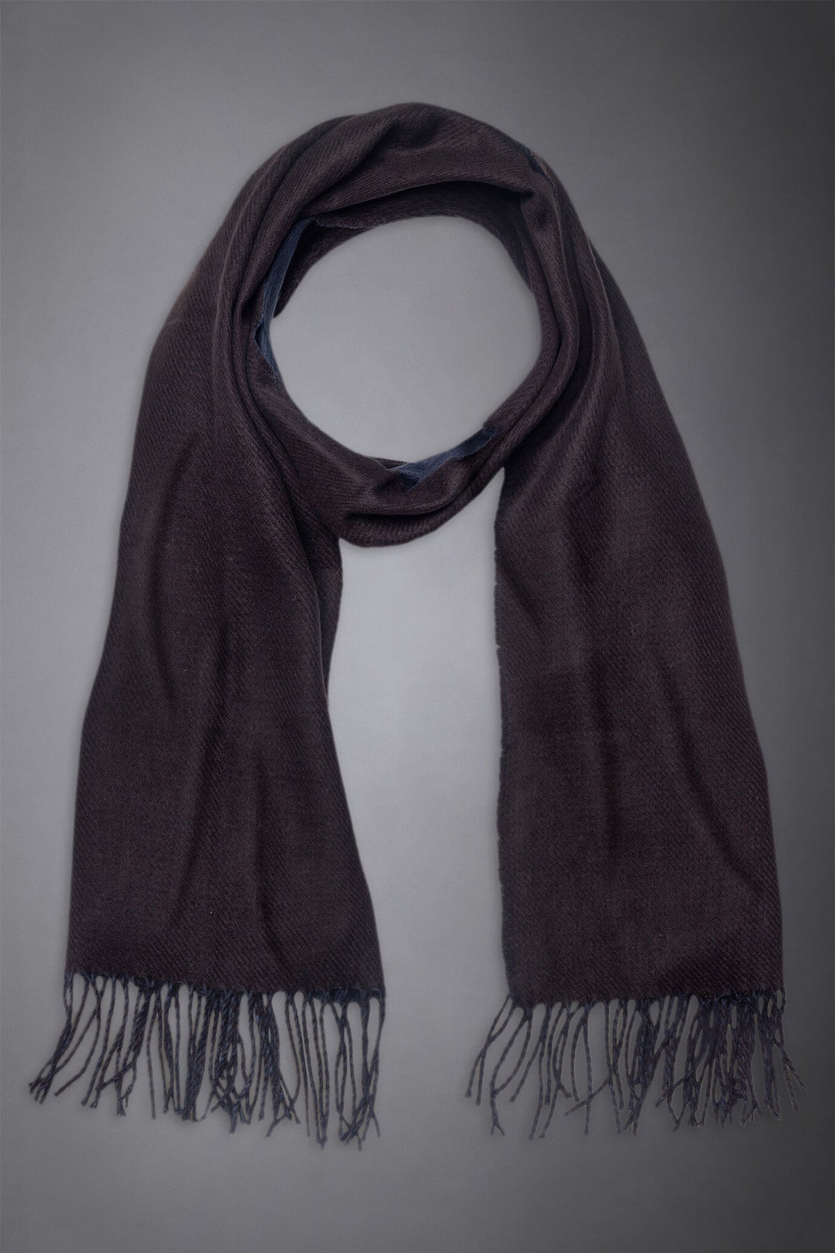 Solid color double face shawl