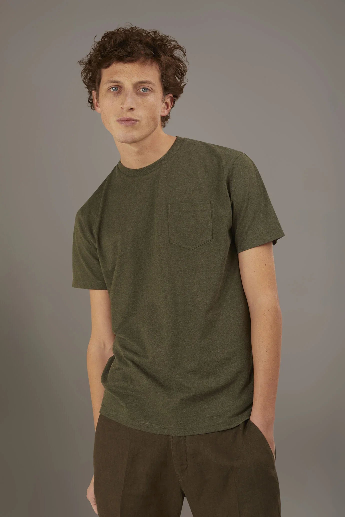 Round neck t-shirt melange