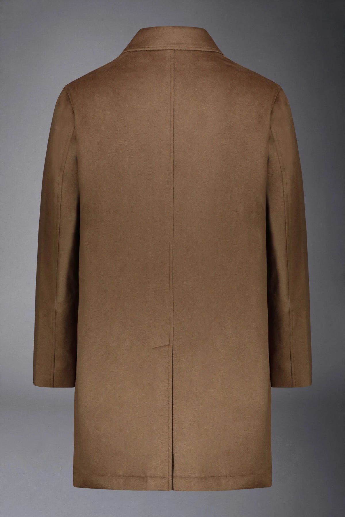 Men's classic single-breasted wool blend coat