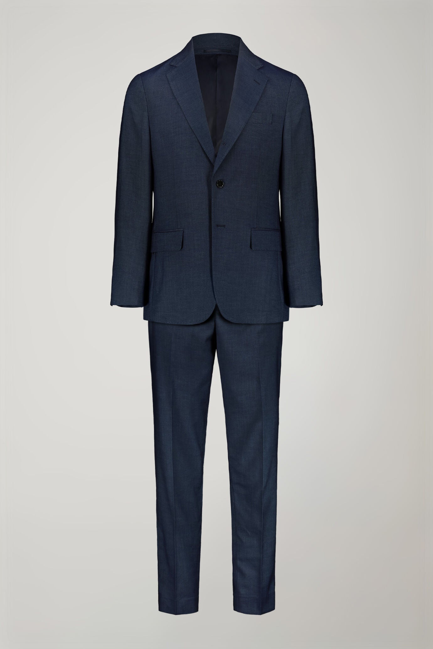 Men's single-breasted three-button regular fit suit