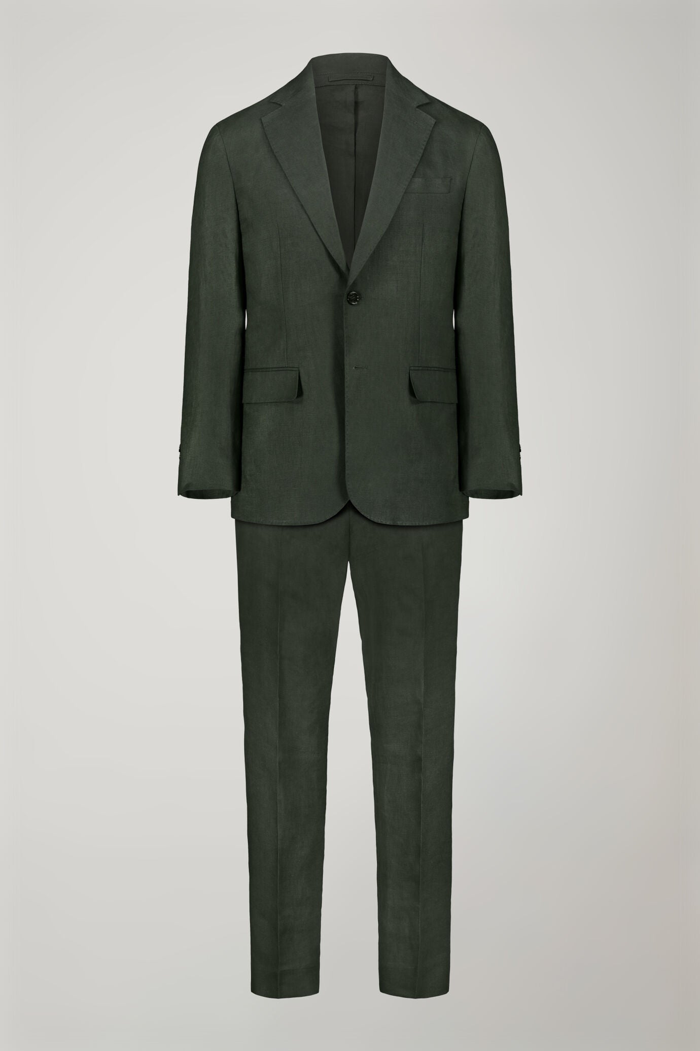 Men's single-breasted 100% linen regular fit suit