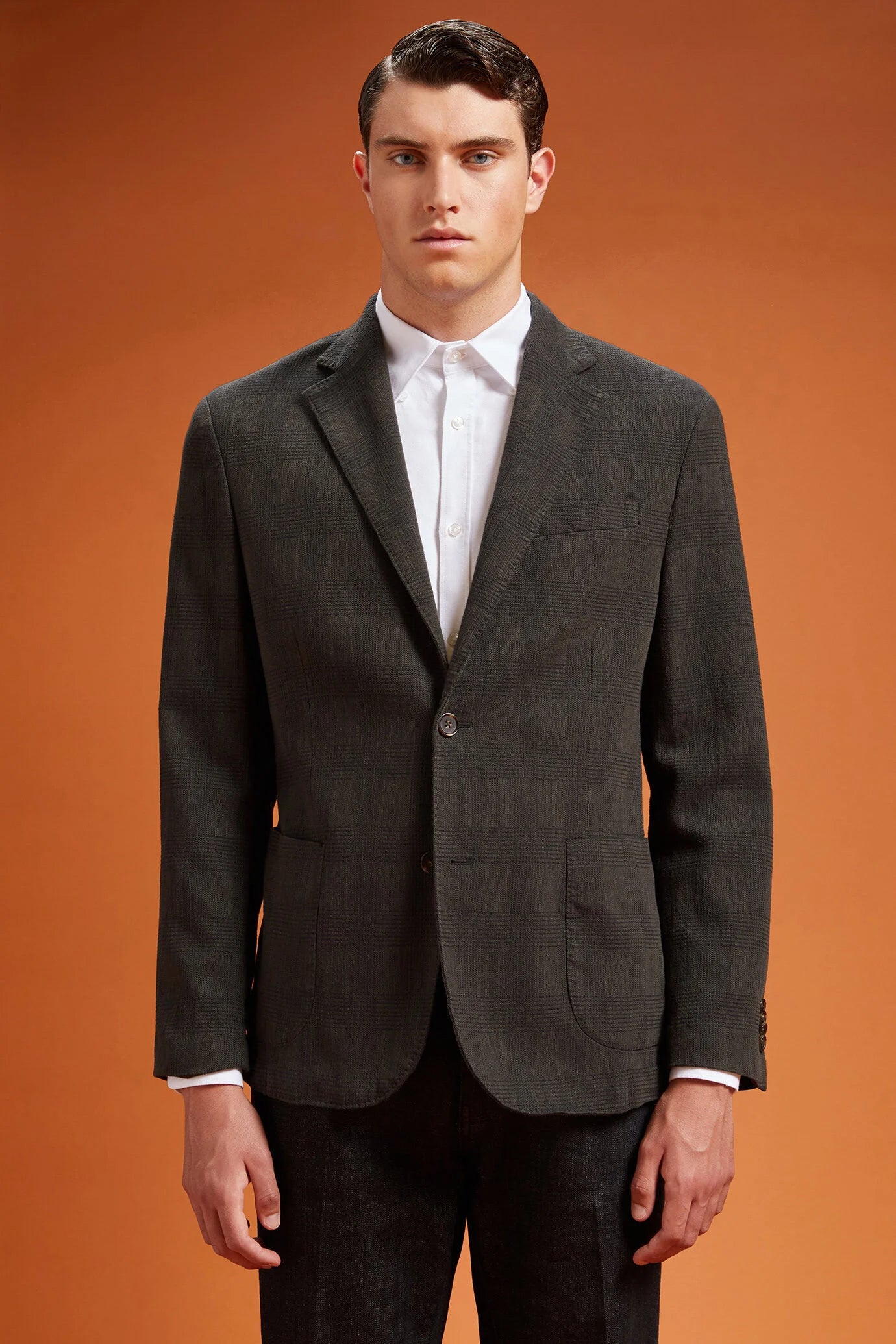 Men's unlined single-breasted blazer