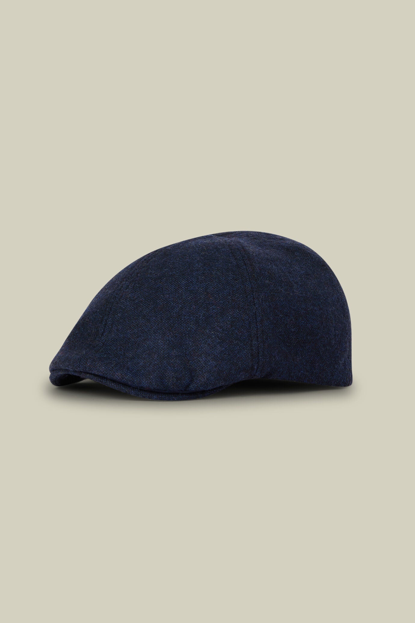 Men's flat cap in wool blend tweed