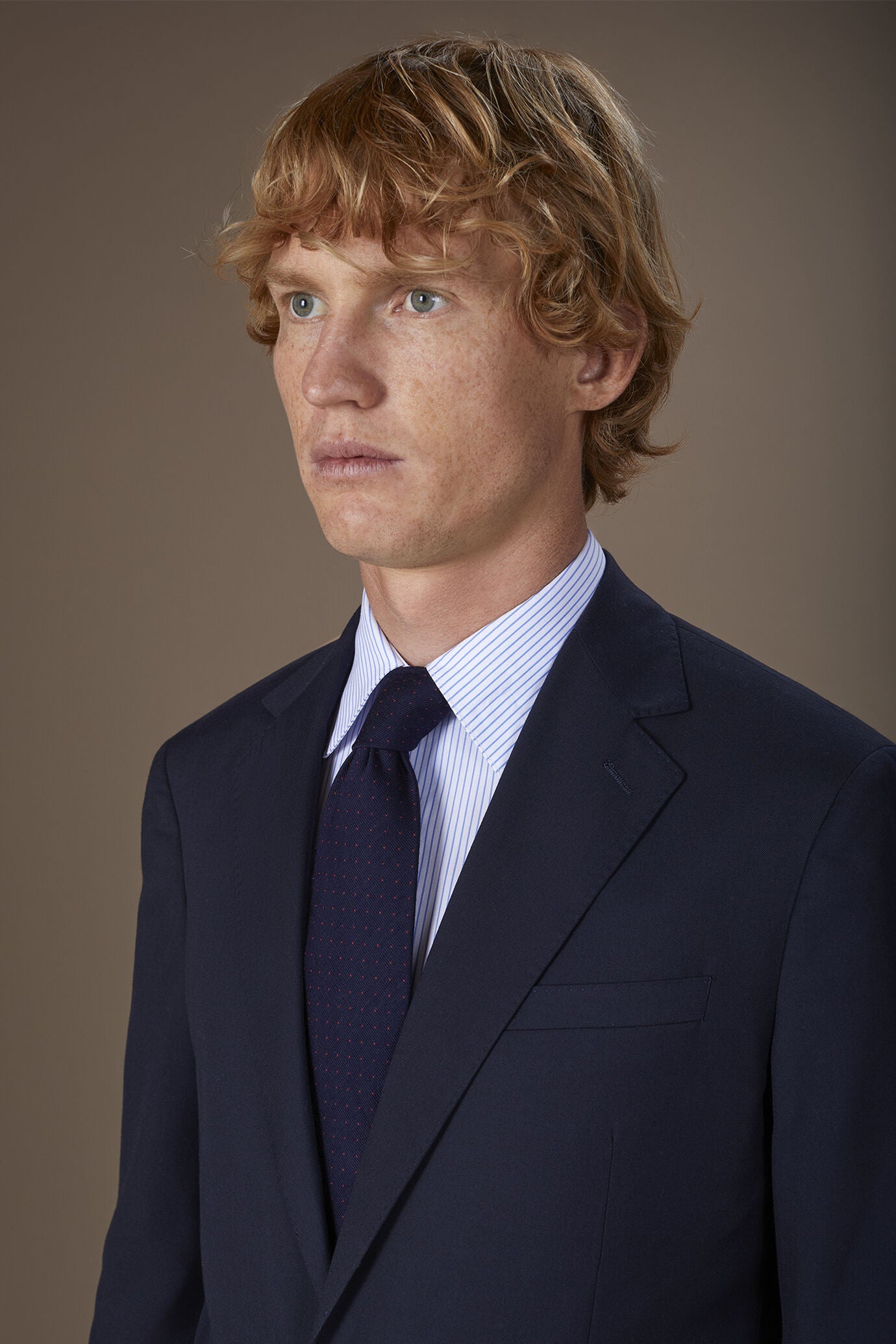 Men's micro polka dot tie in a bamboo blend