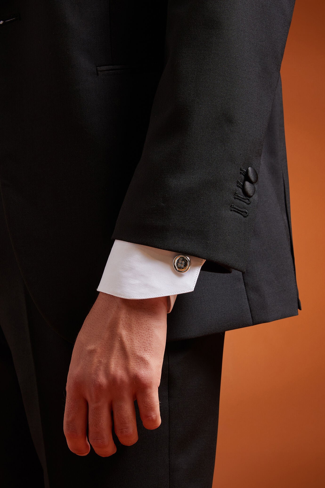 Men's button cufflinks