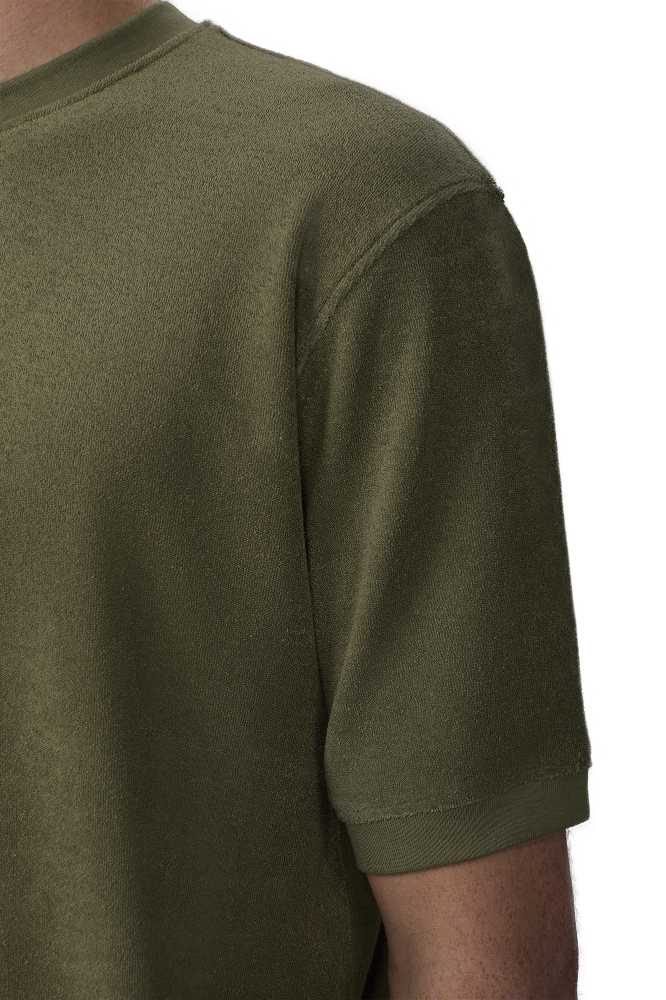 Men's short-sleeved polo shirt in a sponge fabric with derby collar