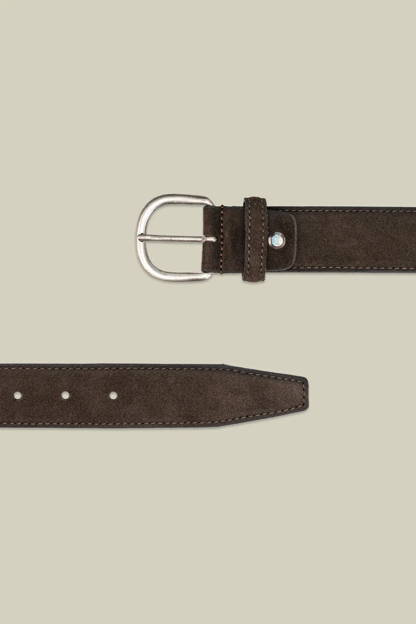 Men's belt in 100% suede-effect leather
