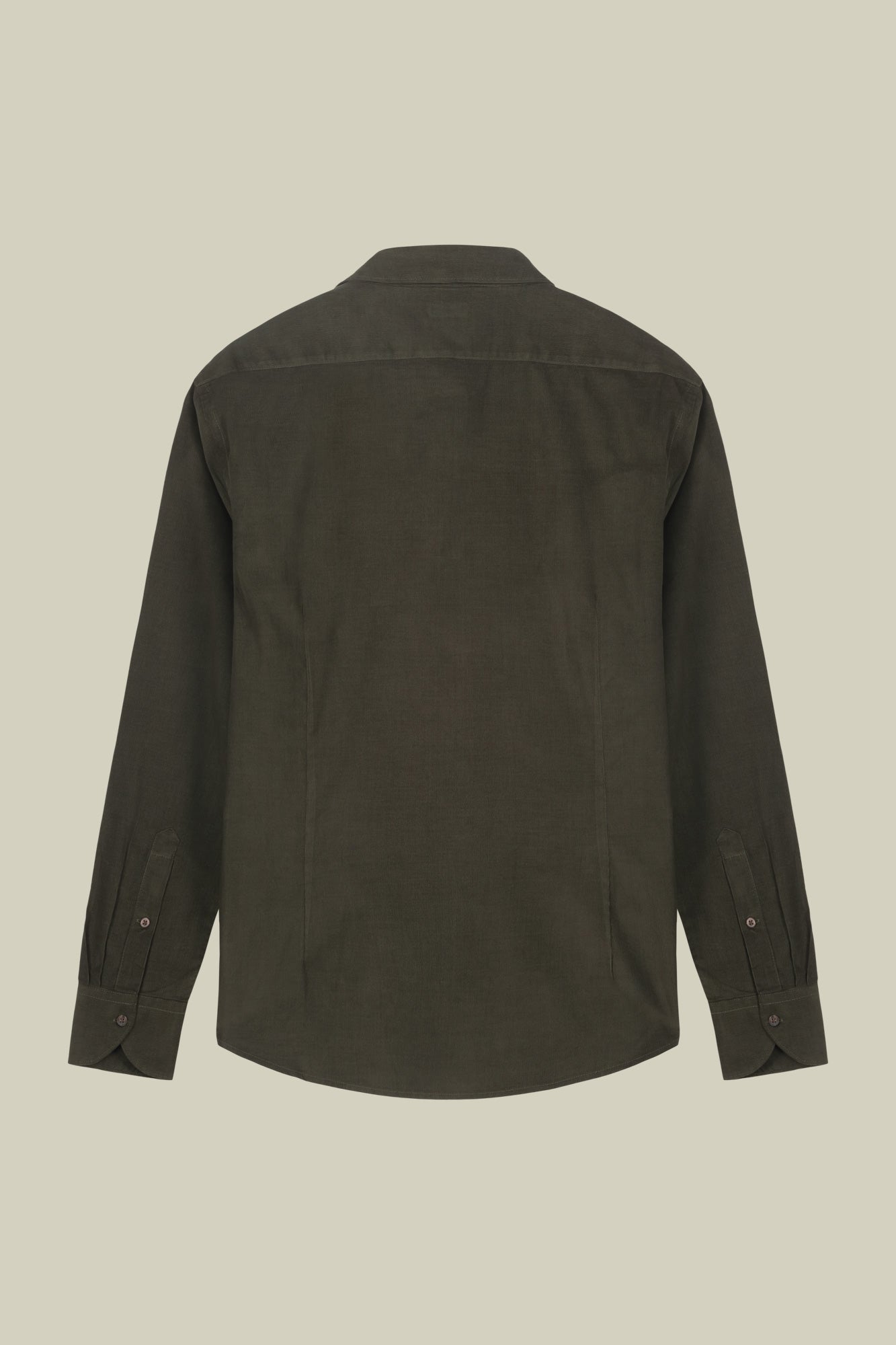 Men's casual shirt in 100% cotton 1000 Stripe velvet fabric plain colour