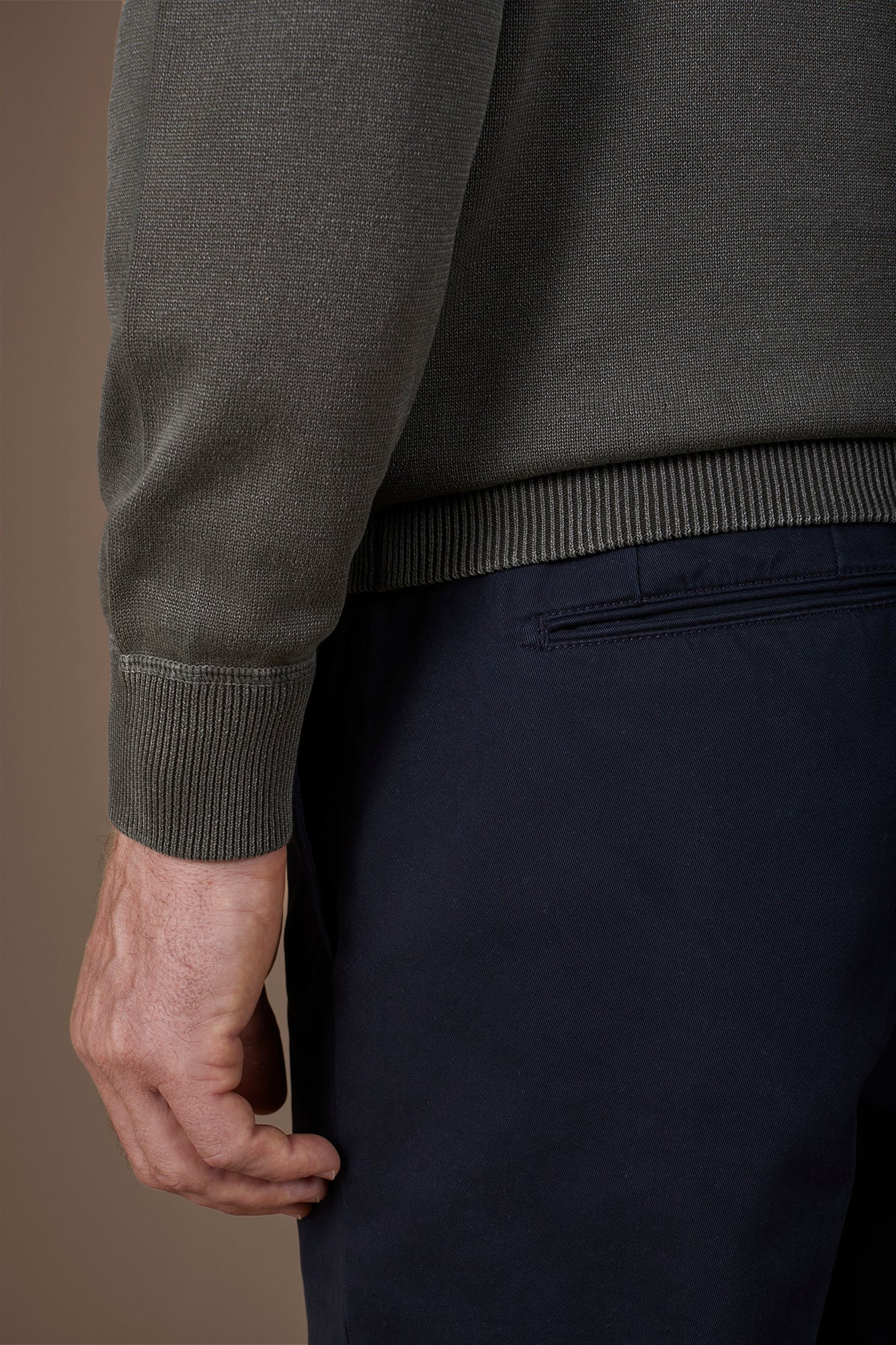 Men's regular fit crew neck jumper in 100% cotton