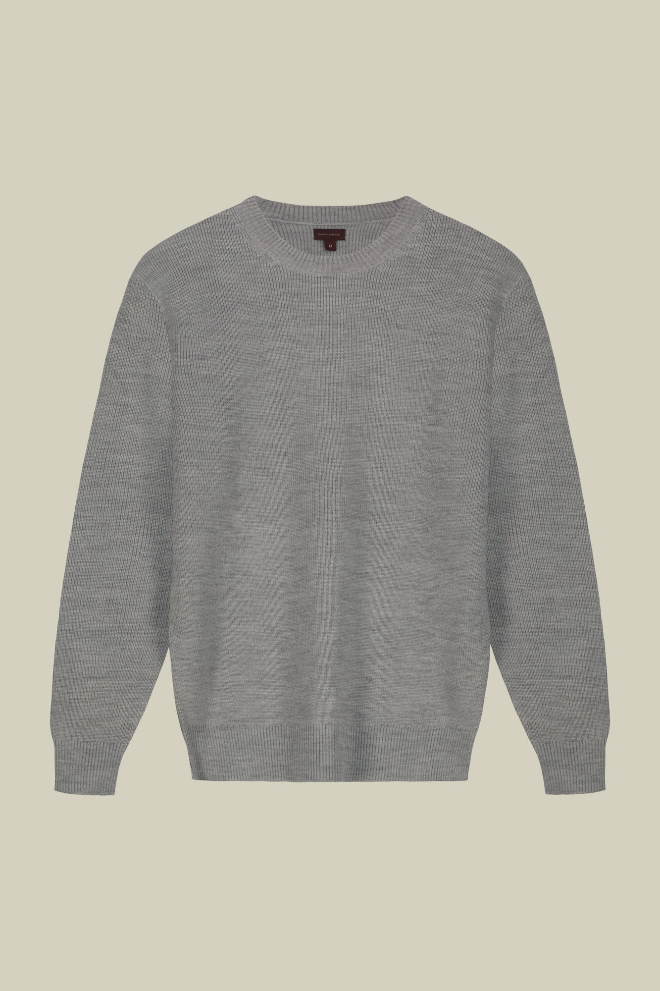 Men's ribbed knit crew neck jumper