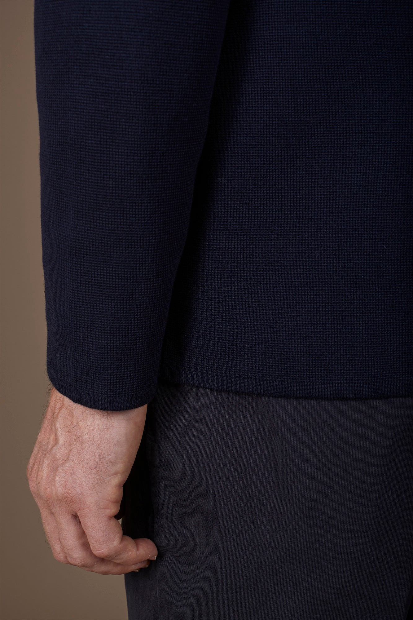 Men's Milano Point knit jacket with Korean collar in 100% cotton regular fit