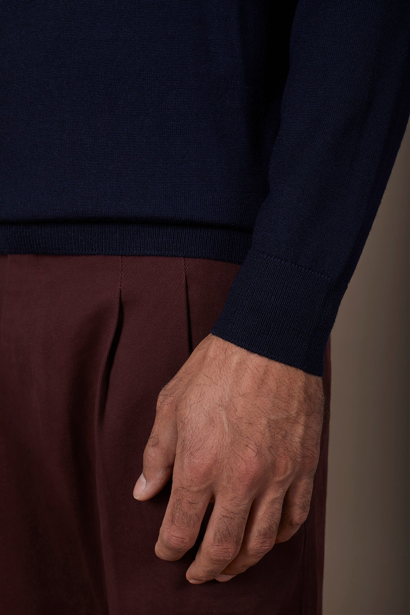 Men's 100% merino wool turtleneck jumper regular fit