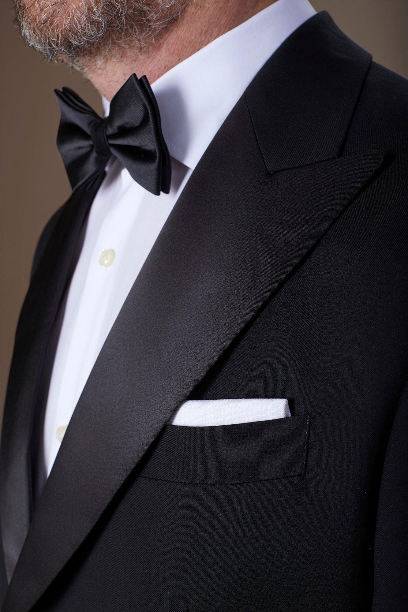 Men's satin pocket square with micro print