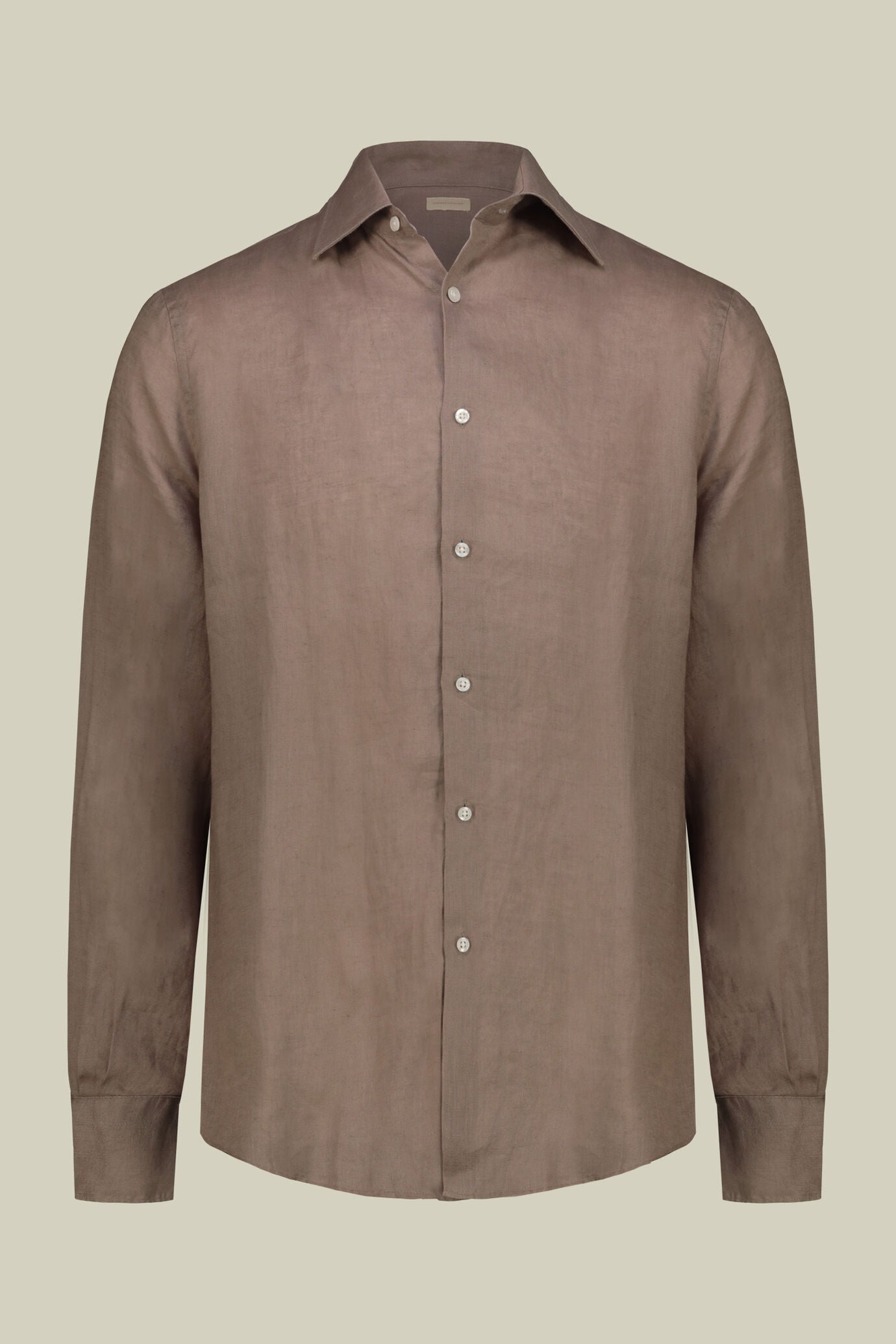 Men's 100% Linen Button-Down Shirt, Off-White