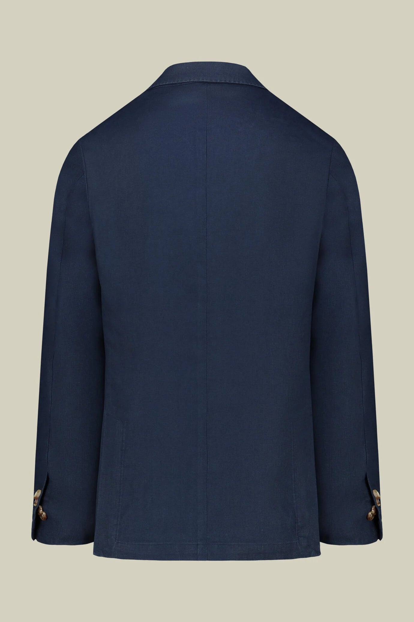 Unlined double-breasted men's jacket in 100% linen