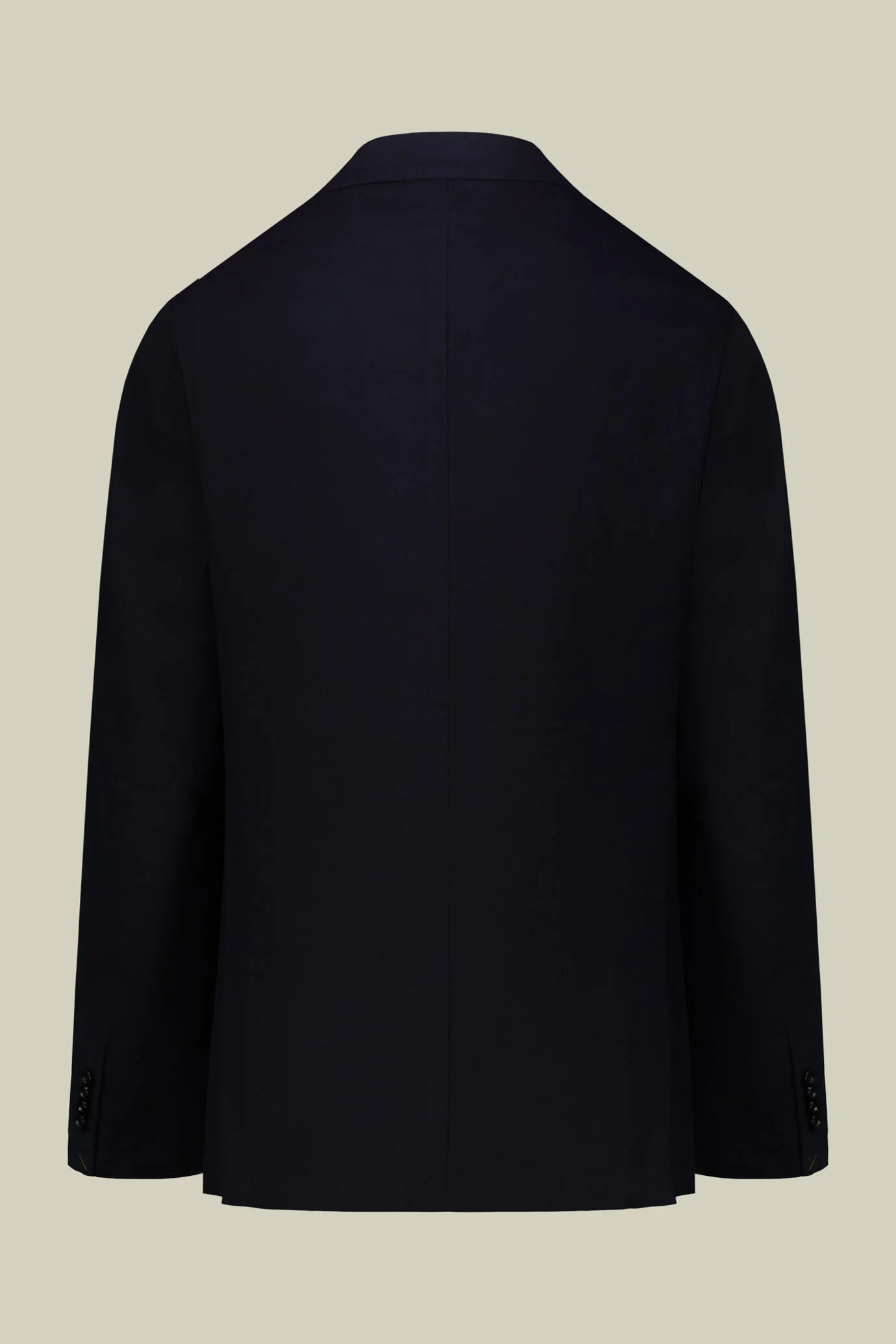 Unlined double-breasted men's jacket in regular fit twill fabric