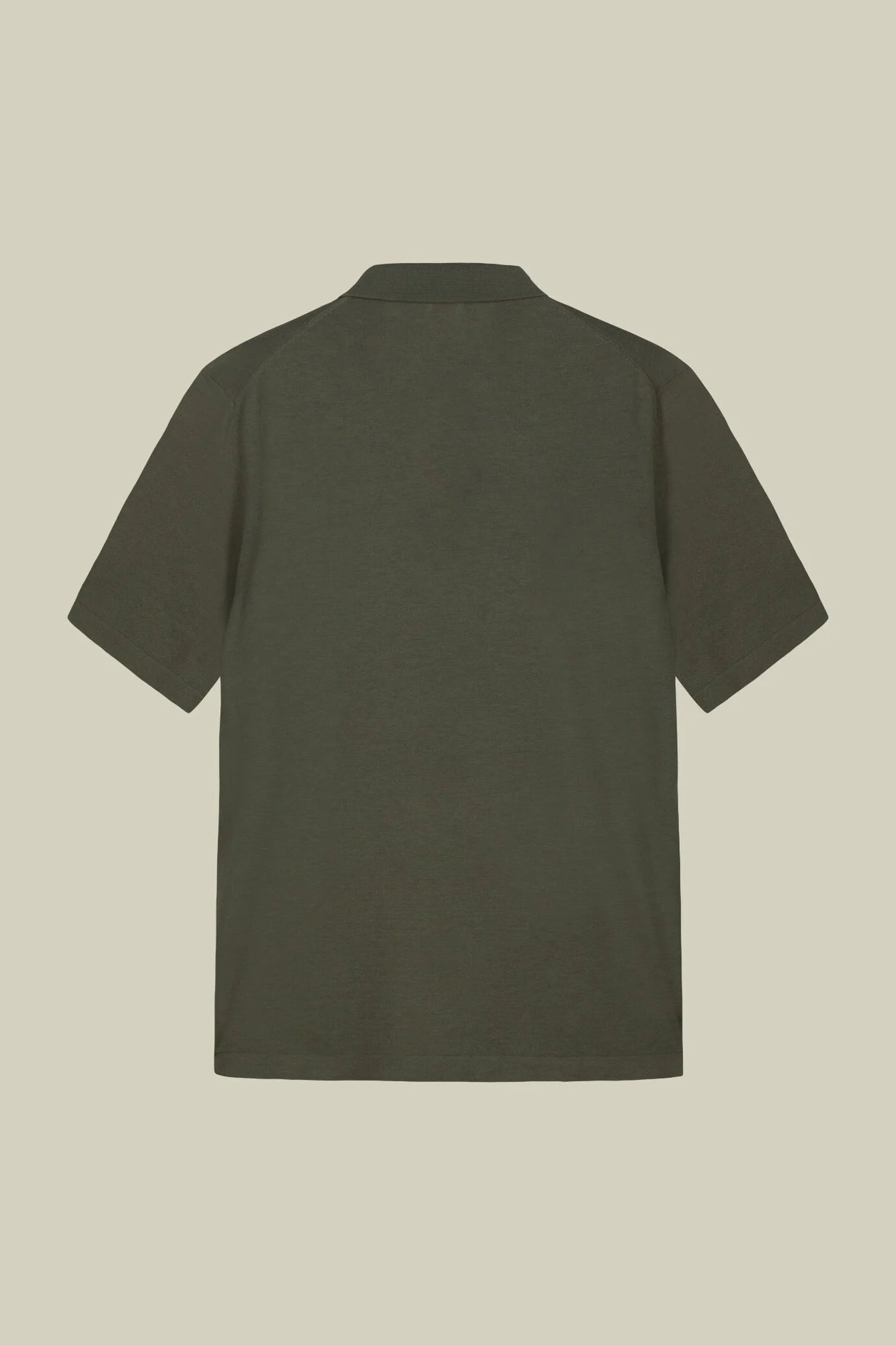 Men's 100% cotton knit polo shirt with Derby collar