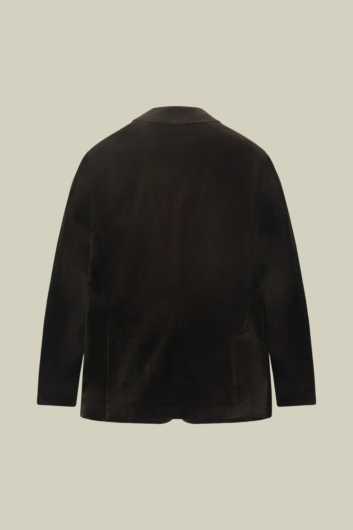 Men's regular fit single-breasted jacket in cotton velvet with peak lapels