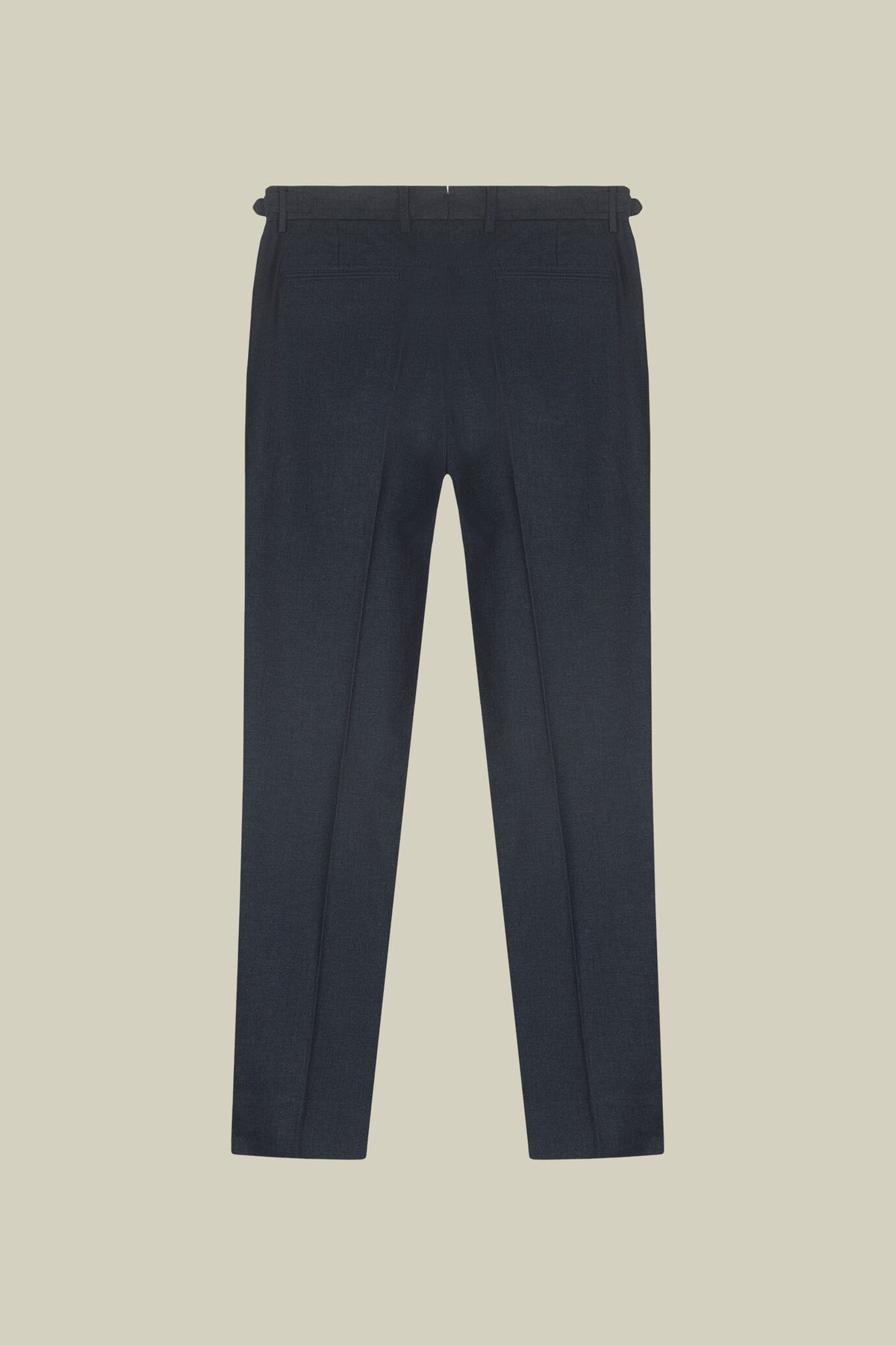 Classic regular-fit chambray trousers