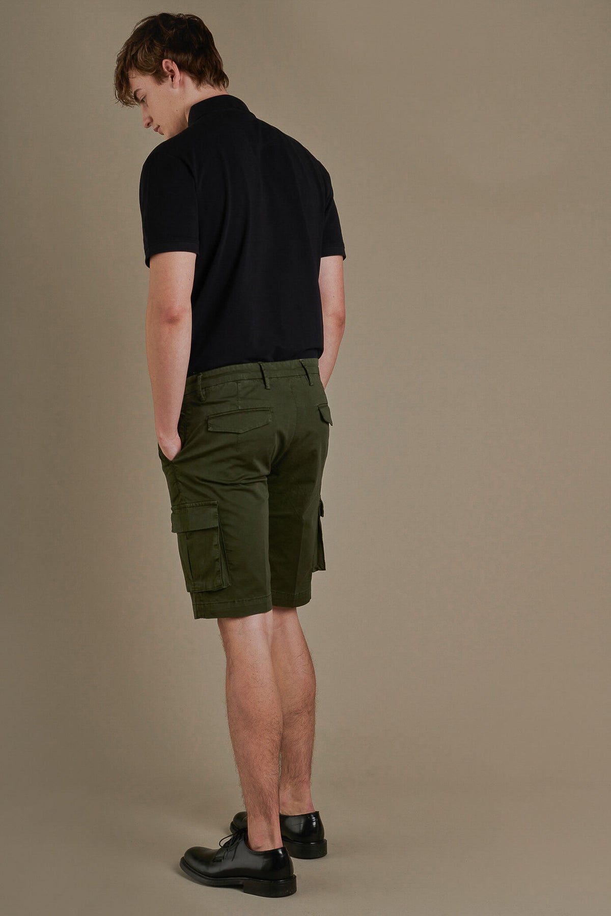 Cargo bermuda twill cotton fabbric
