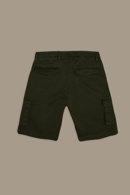 Cargo bermuda twill cotton fabbric