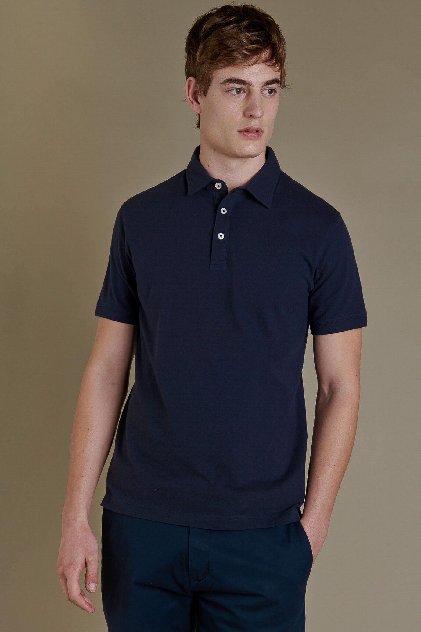 Short sleeves polo cotton piquet