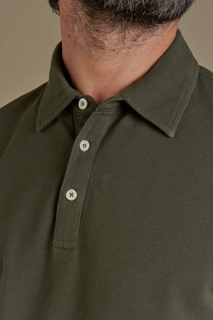 Short sleeves polo cotton piquet
