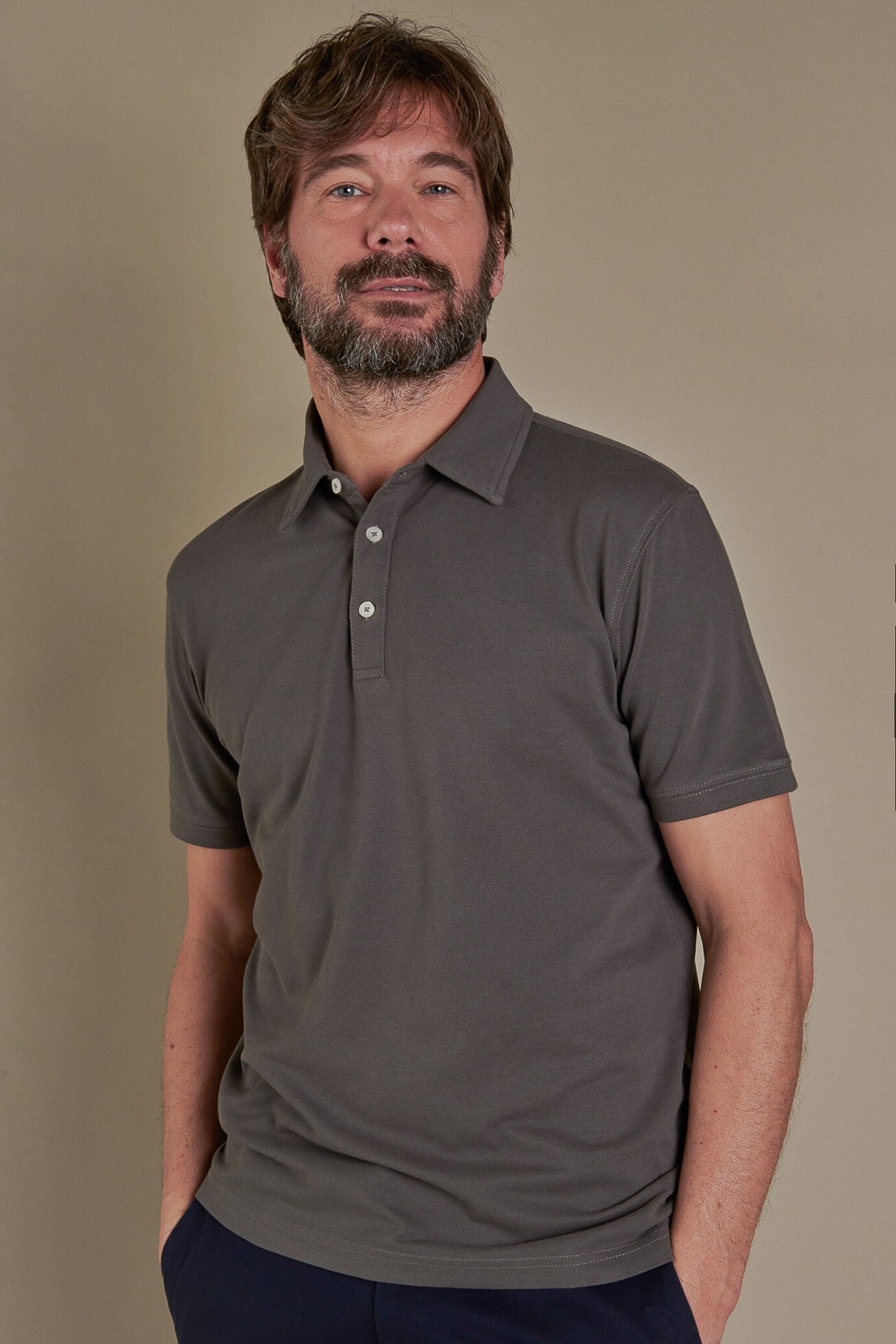 Short sleeves polo cotton piquet