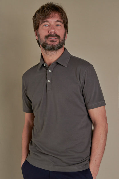 Short sleeves polo cotton piquet