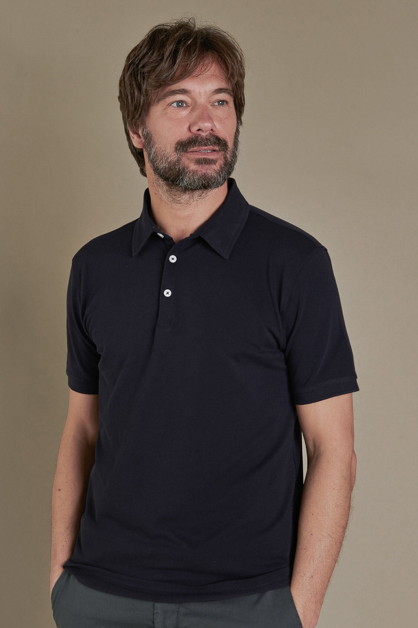 Short sleeves polo cotton piquet