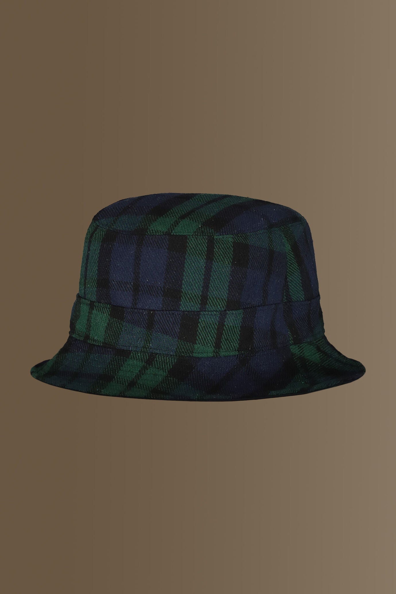 Fisherman hat - wool blend -blackwatch fabric