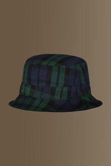 Fisherman hat - wool blend -blackwatch fabric