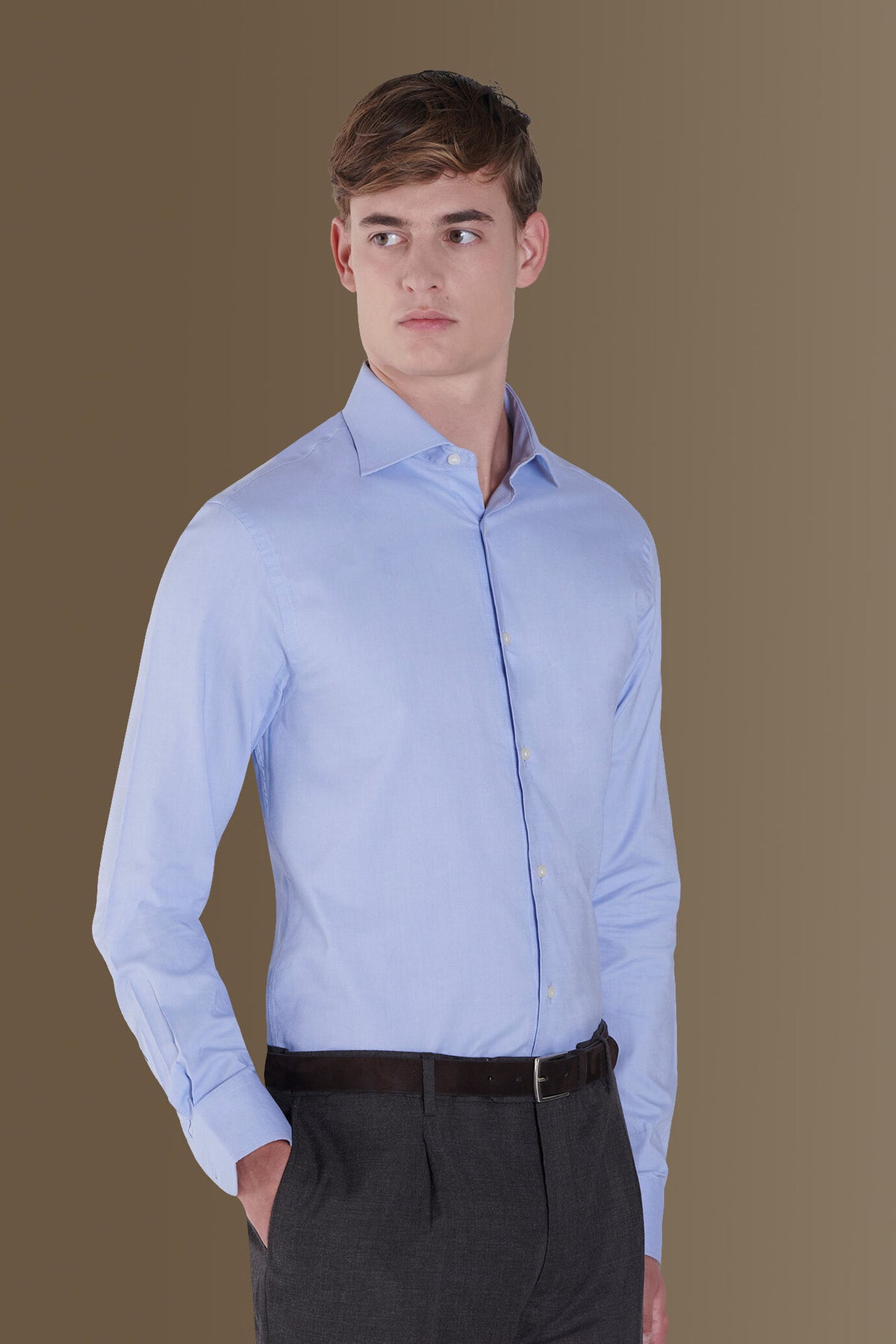 French collar classic shirt pin -point
