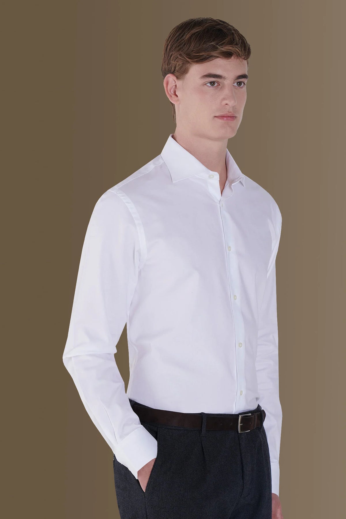 French collar classic shirt pin -point