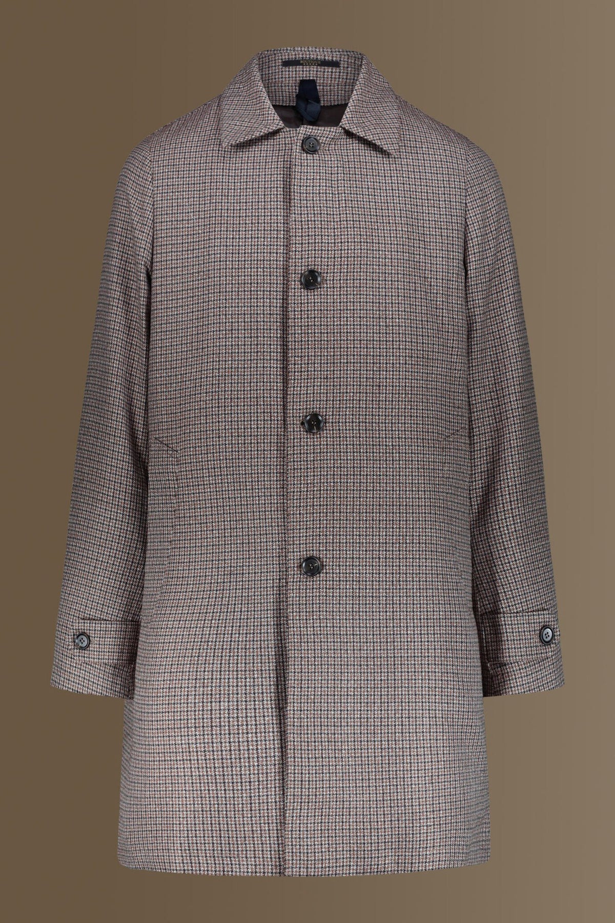 Padded coat microcheck fabric
