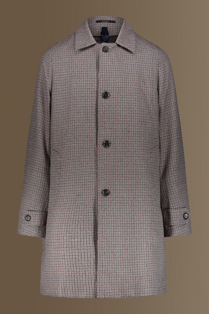 Padded coat microcheck fabric