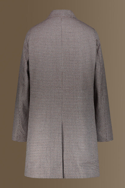 Padded coat microcheck fabric