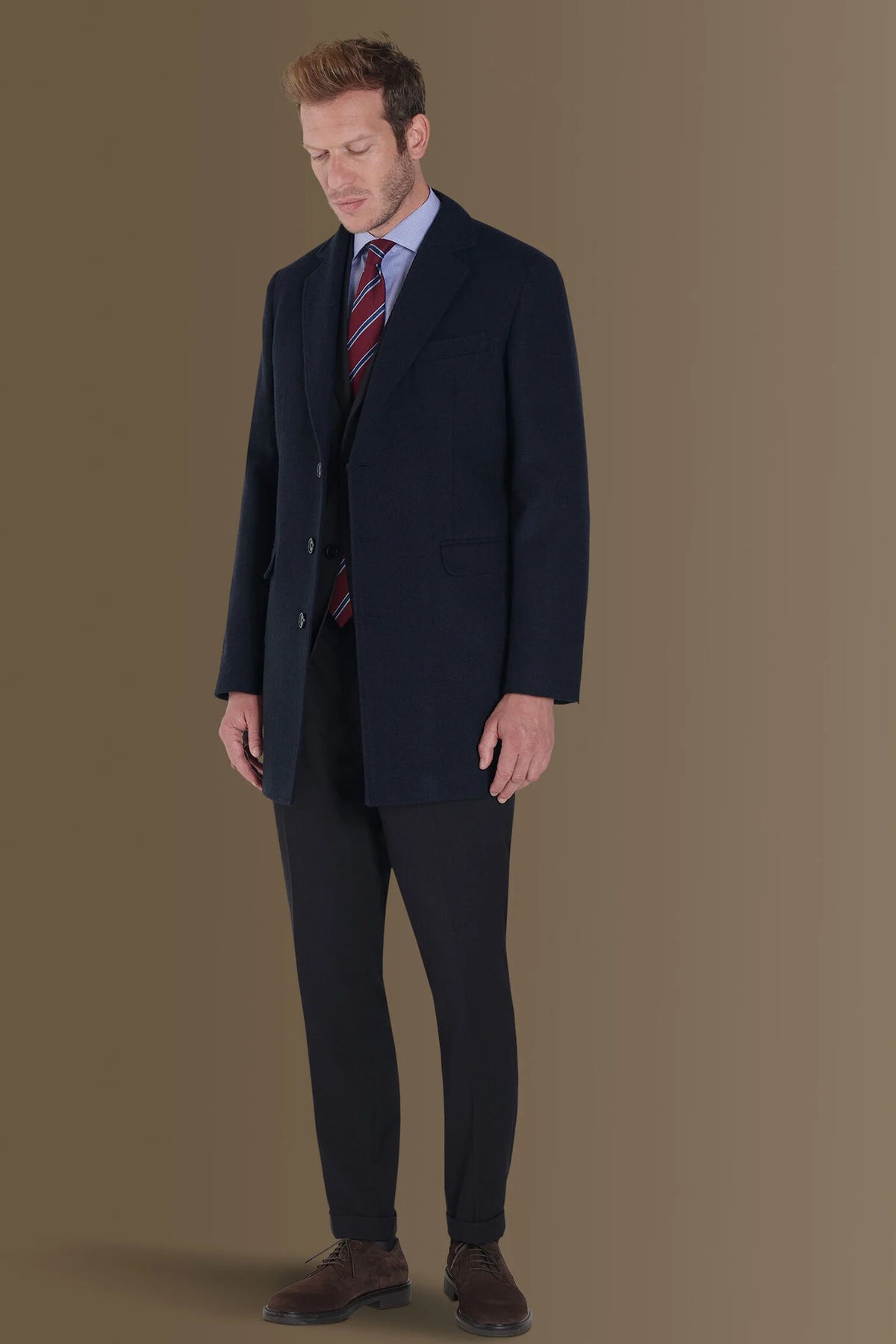 Wool blend classic coat