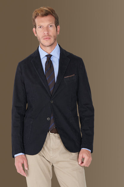 Single breasted jacket garment dyed