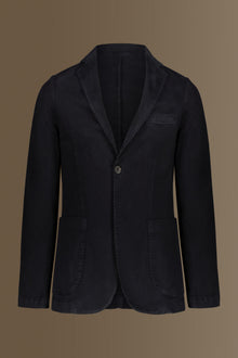 Single breasted jacket garment dyed