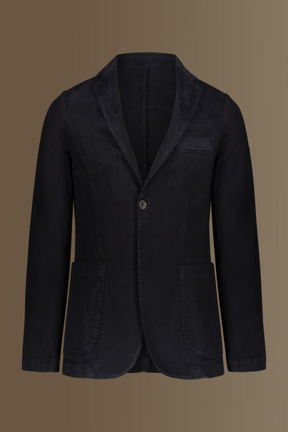 Single breasted jacket garment dyed