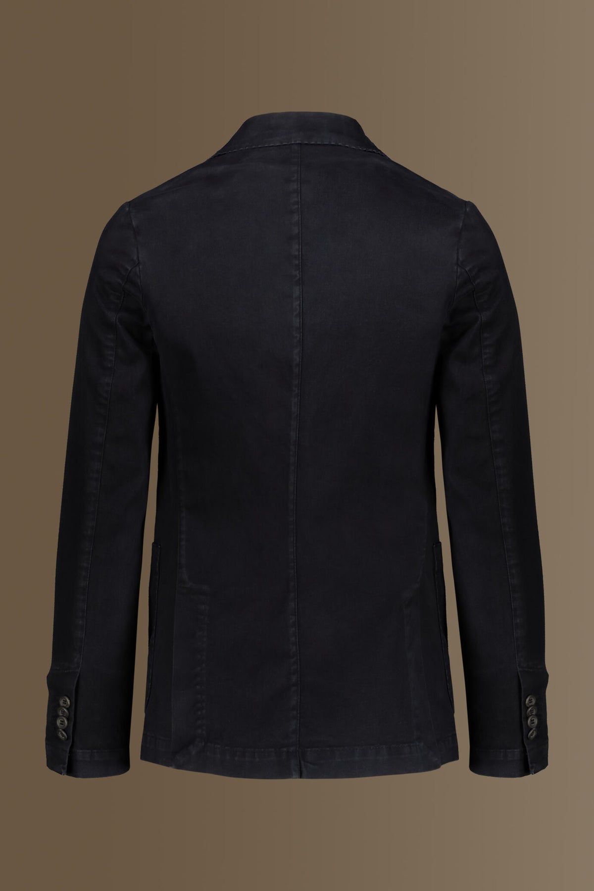 Single breasted jacket garment dyed