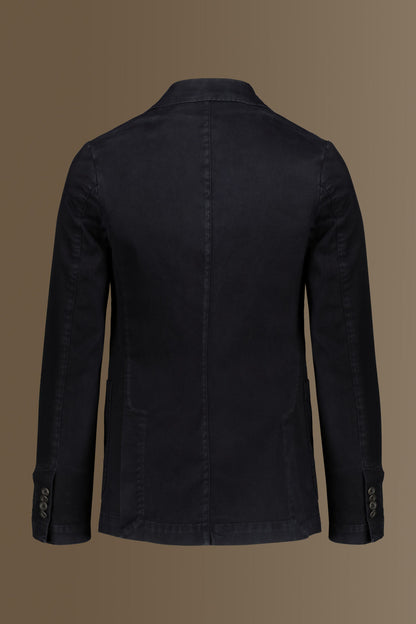Single breasted jacket garment dyed