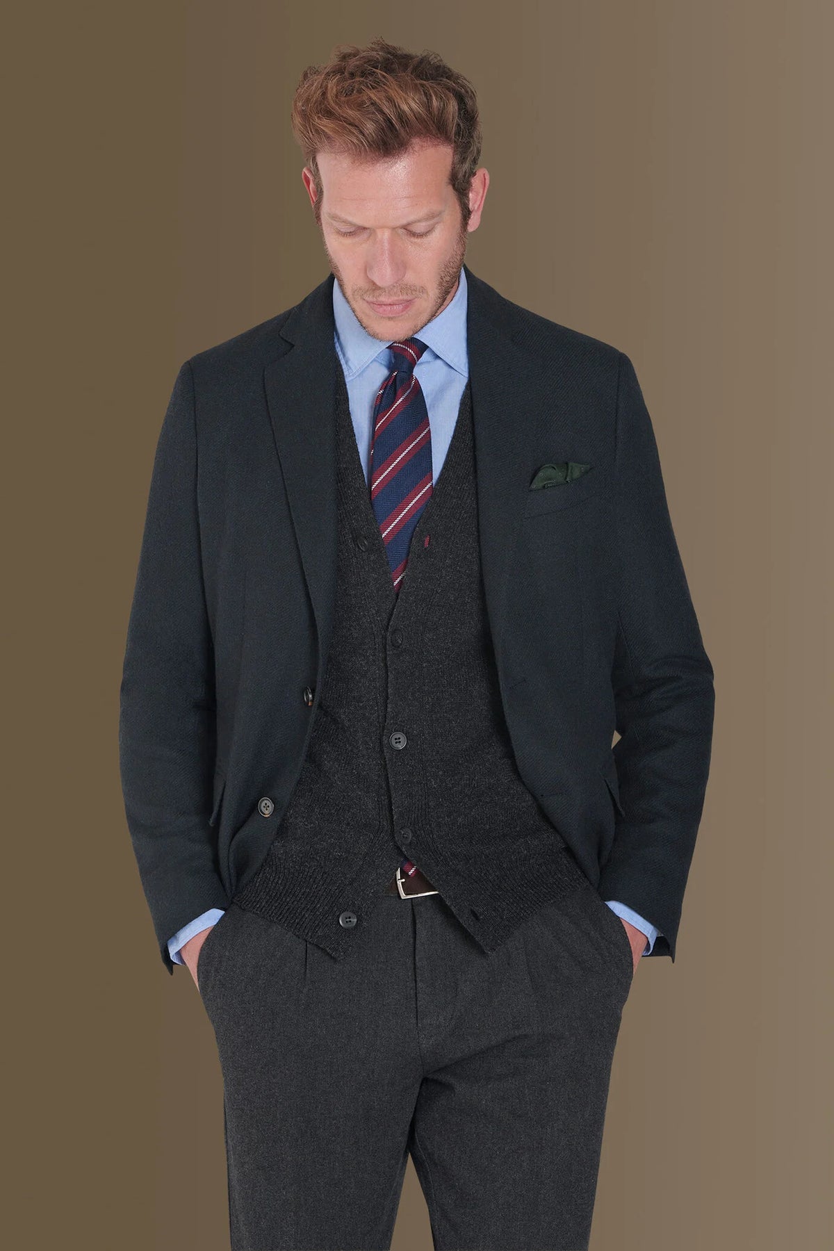 Single breasted tweed jacket