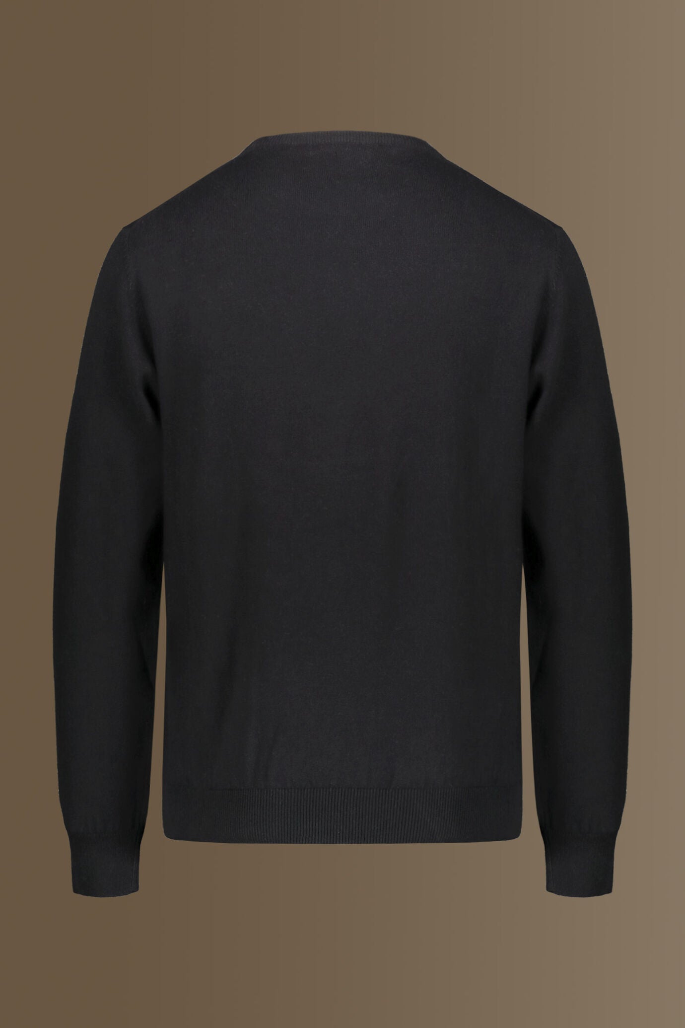 Round neck sweater in cotton- wool blend