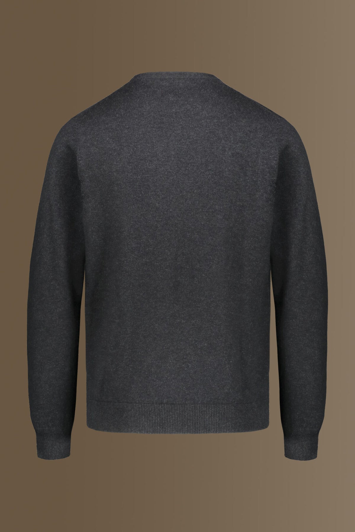Round neck sweater in cotton- wool blend